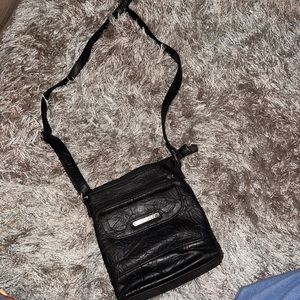 Black satchel bag